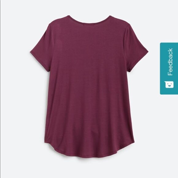 EMORY Park Dulce dark purple short sleeved knit top, size S - Picture 5 of 10